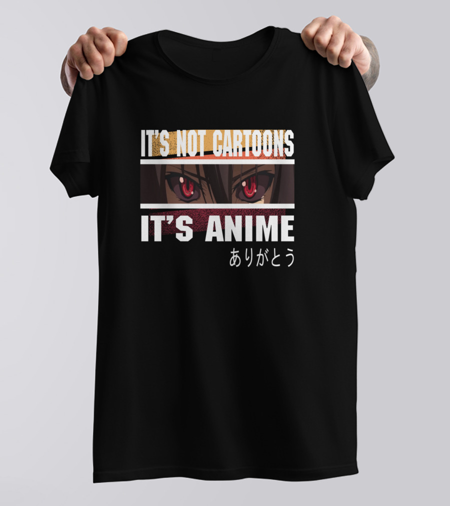 It's Not Cartoons It's Anime ありがとう Anime Girls T-Shirt