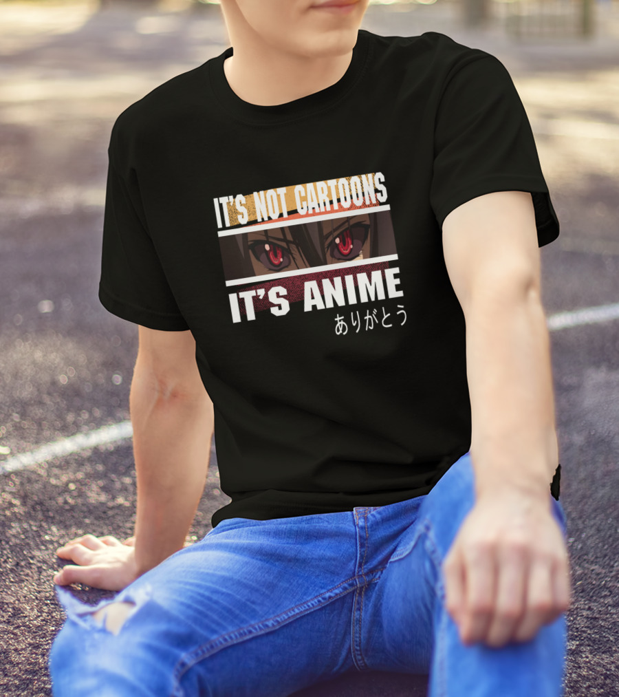 It's Not Cartoons It's Anime ありがとう Anime Girls T-Shirt