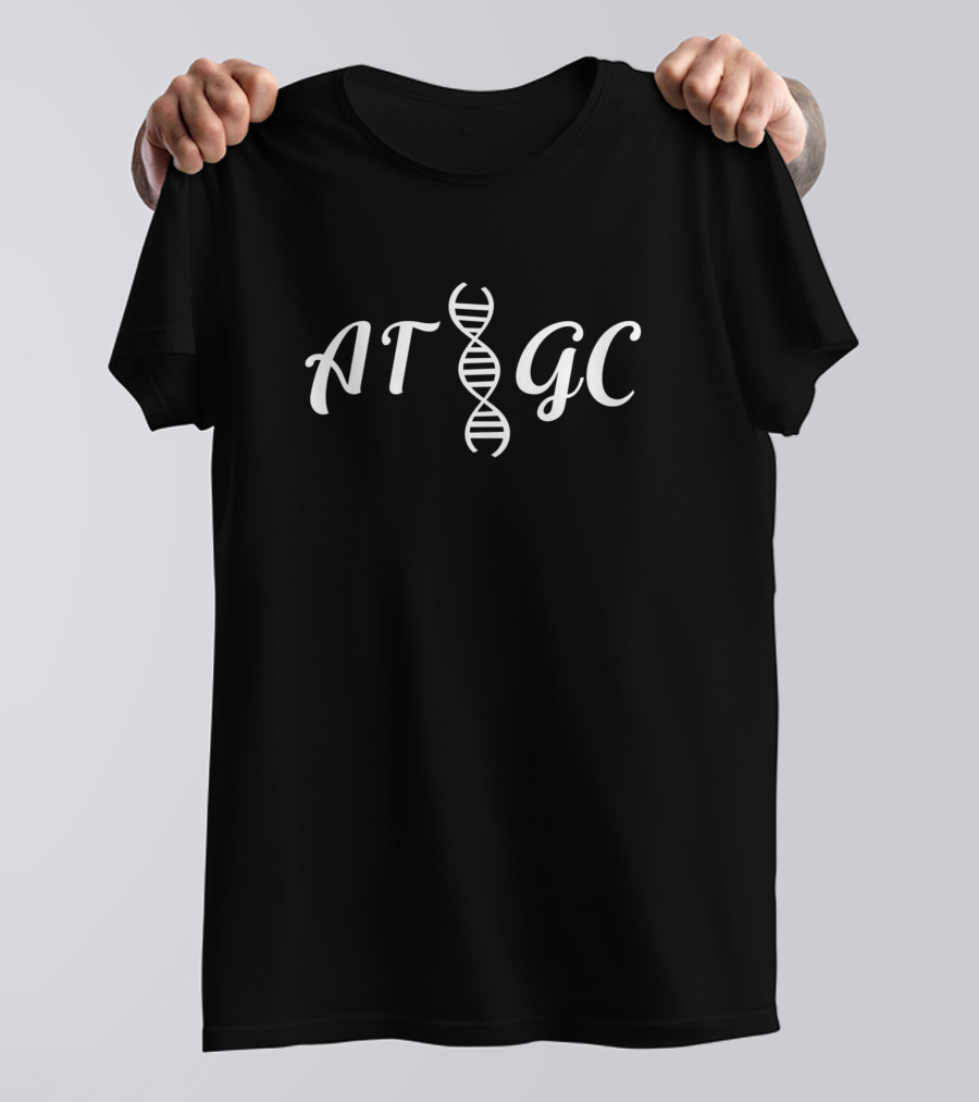 AT GC DNA DNA Bio Joke Double Helix T-Shirt