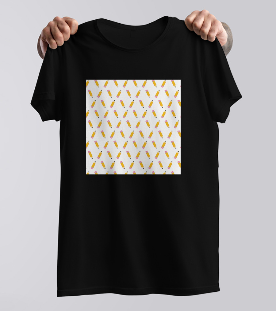 Back To School Pencils Pattern Neck Gaiter English Teacher T-Shirt