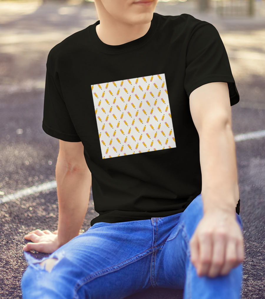 Back To School Pencils Pattern Neck Gaiter English Teacher T-Shirt
