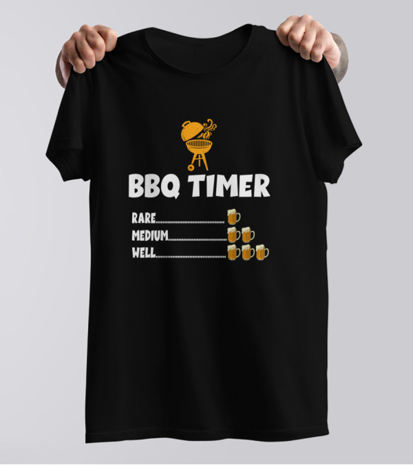 BBQ Timer Rare Medium Well Grill Beer Mugs T-Shirt