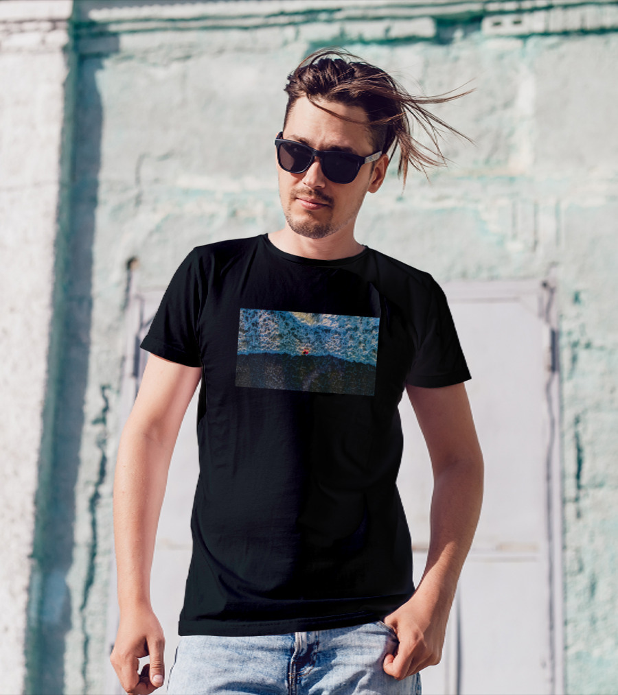 Beach Coast Shore Sea Ocean Waves Aerial Perspective T-Shirt
