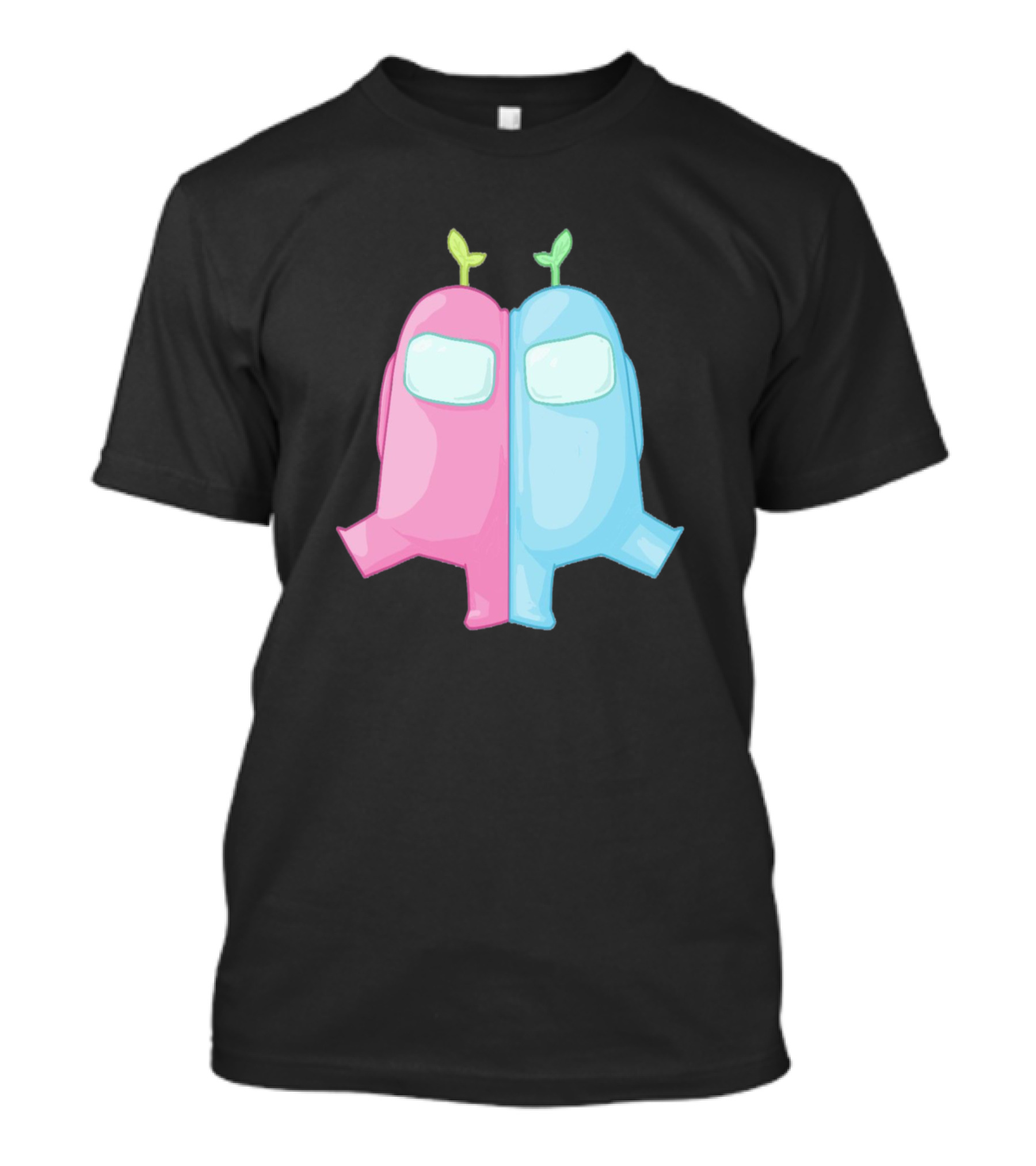 Bestfriend Pink Blue Among Us Crewmates Duo T-Shirt