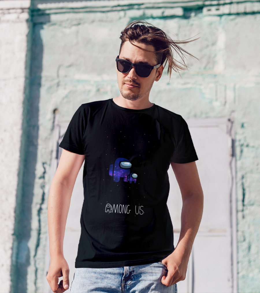 Among Us Blue Sky Crewmate Galaxy T-Shirt