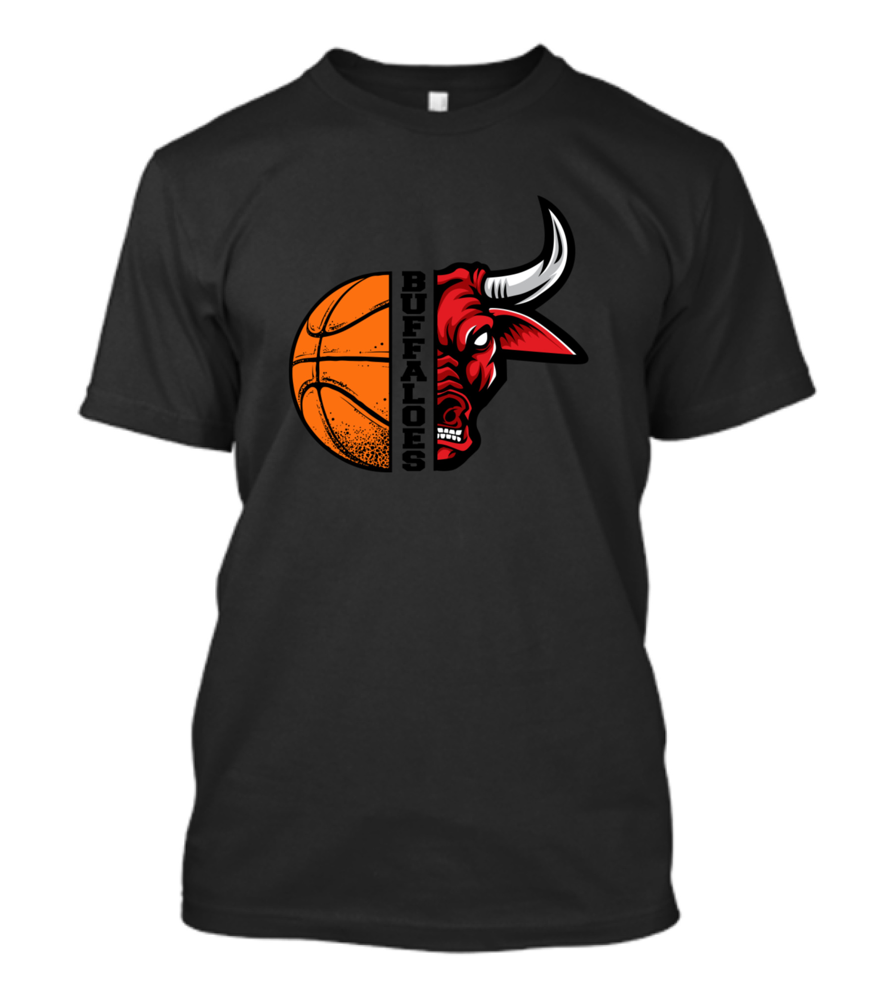 Buffaloes Basketball Bull Logo Basketball T-Shirt