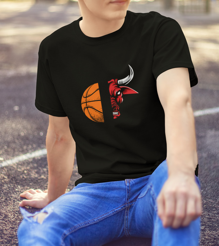 Buffaloes Basketball Bull Logo Basketball T-Shirt
