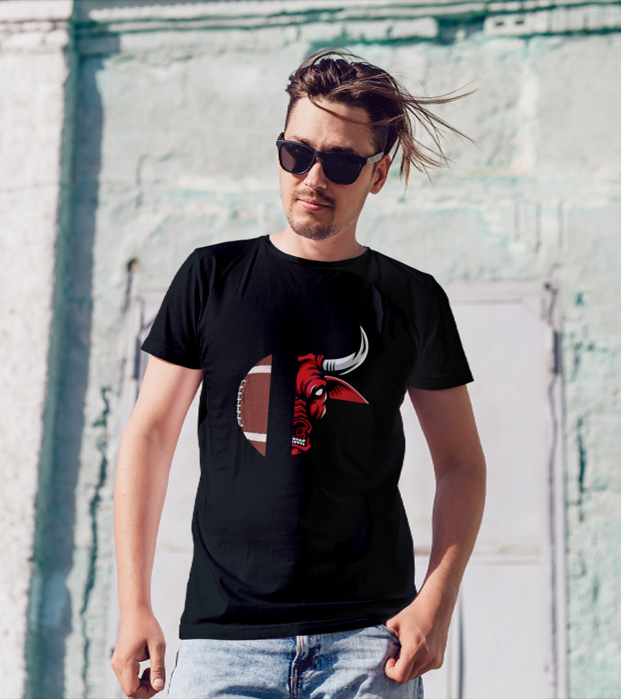 Buffaloes Football Red Bull Half Football T-Shirt