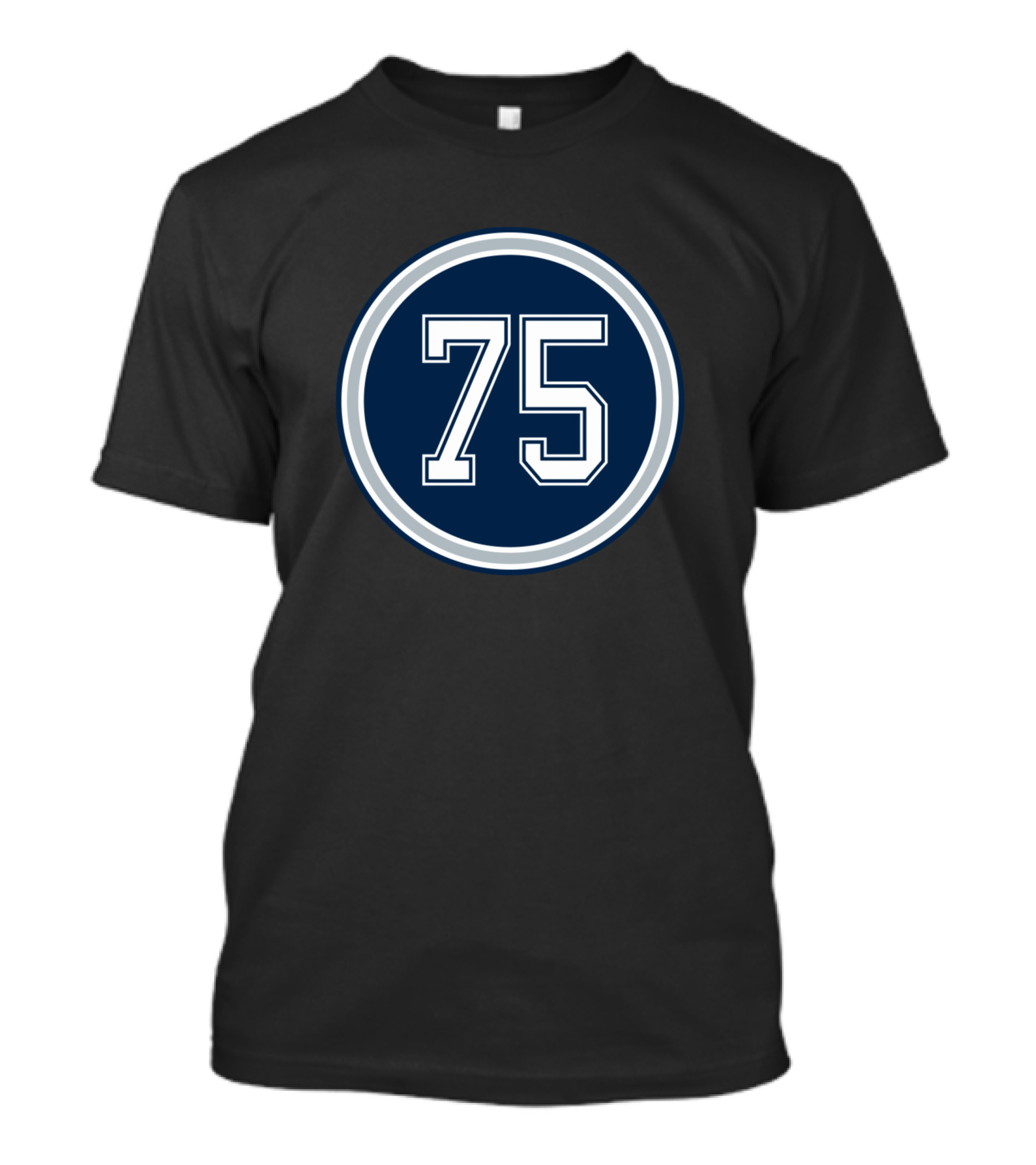 Cameron Erving 75 Navy Blue Circle T-Shirt