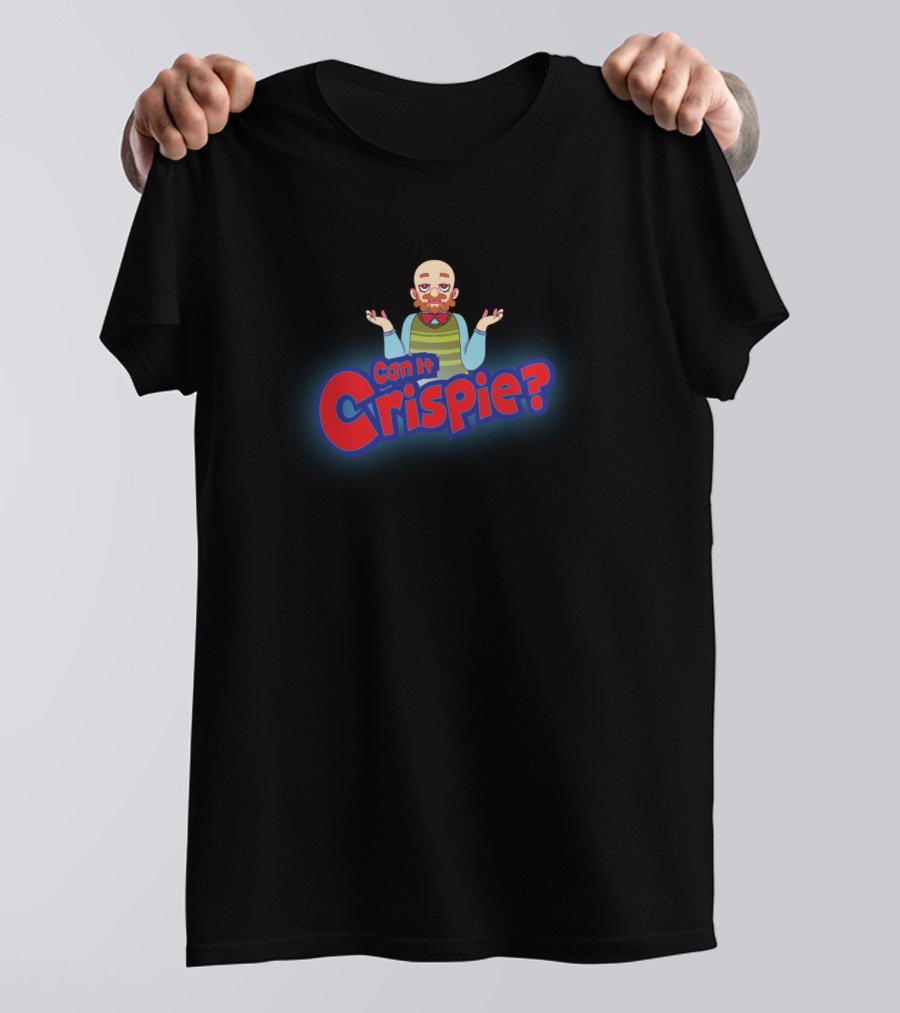 Can It Crispie? Bald Cartoon Character With Red Beard And Striped T-Shirt