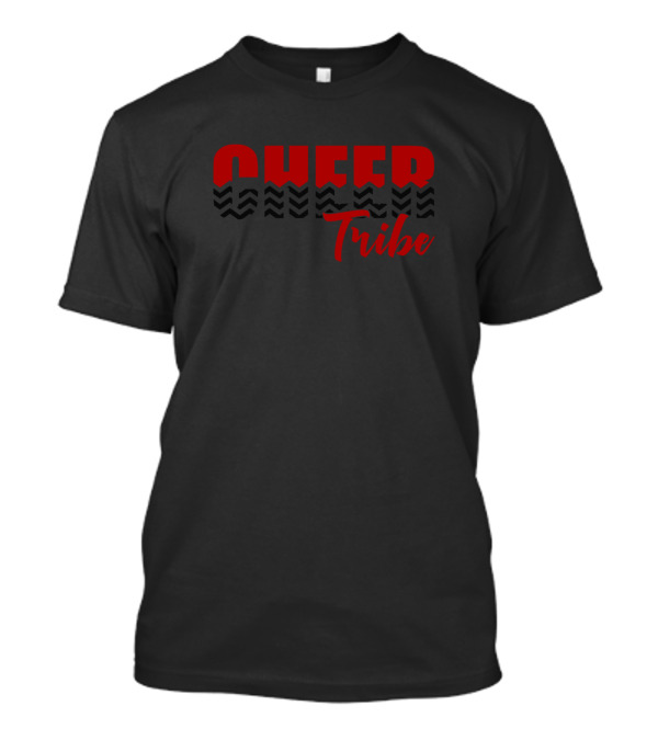 Cheer Tribe Bold Red And Black Zigzag Text T-Shirt