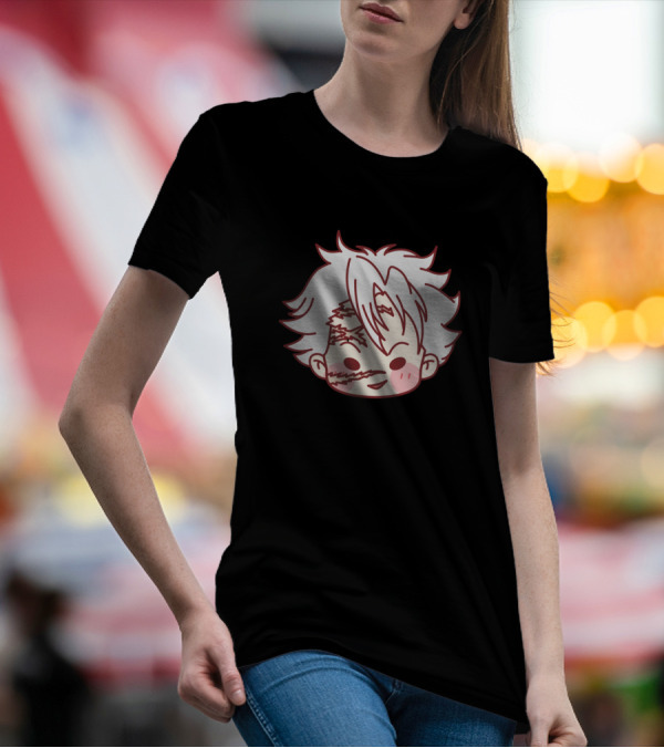 Chibi Hashira Sanemi Scars Coloured Ver Anime Character Face T-Shirt