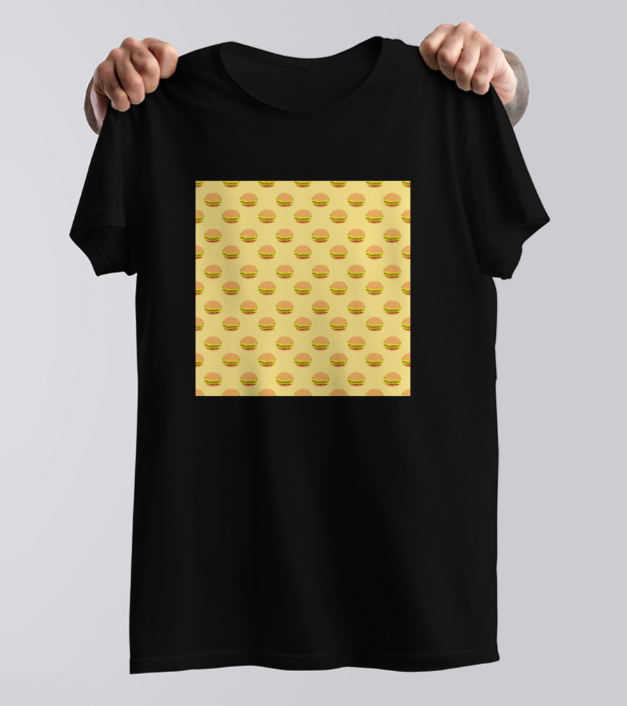 Cloth Masks Cheeseburgers Pattern Neck Gaiter T-Shirt