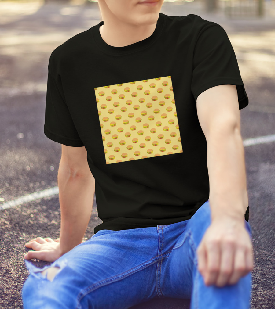 Cloth Masks Cheeseburgers Pattern Neck Gaiter T-Shirt
