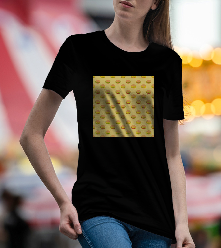 Cloth Masks Cheeseburgers Pattern Neck Gaiter T-Shirt