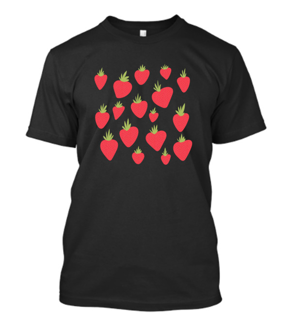 Cute Red Strawberry Pattern Berries T-Shirt