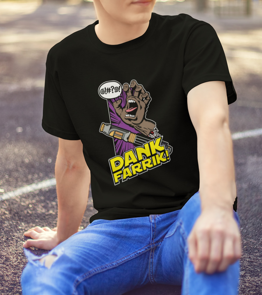 Dank Farrik Comic Style Hand With Ray Gun And Speech Bubble T-Shirt
