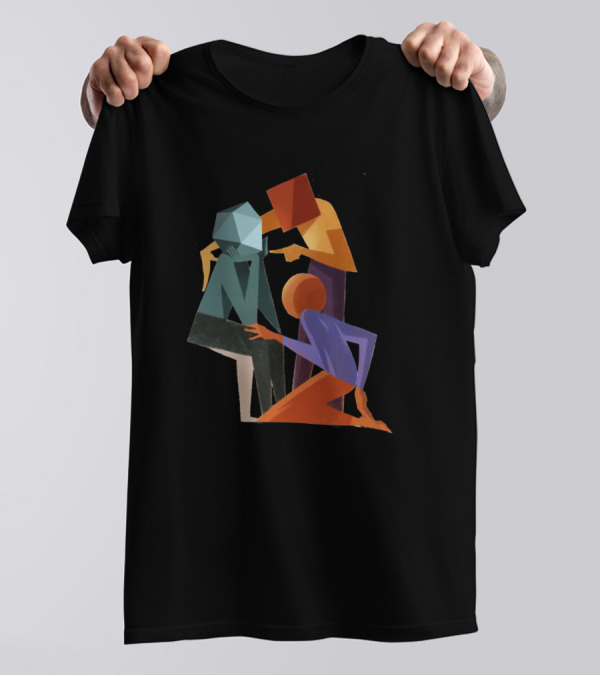 Directed By A Friend Geometric Abstract Figures Composition T-Shirt