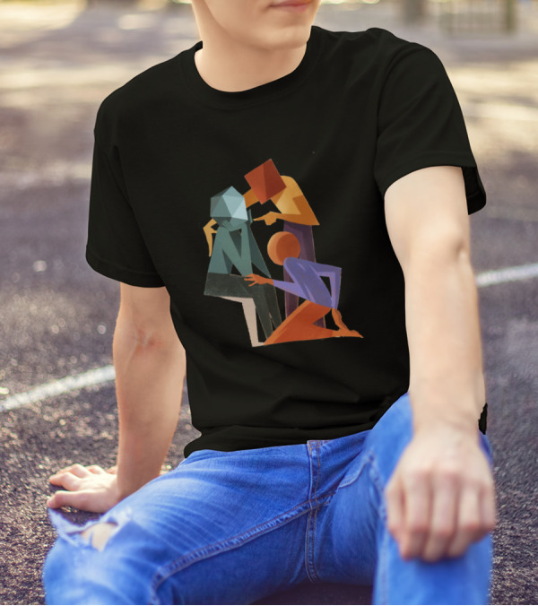 Directed By A Friend Geometric Abstract Figures Composition T-Shirt