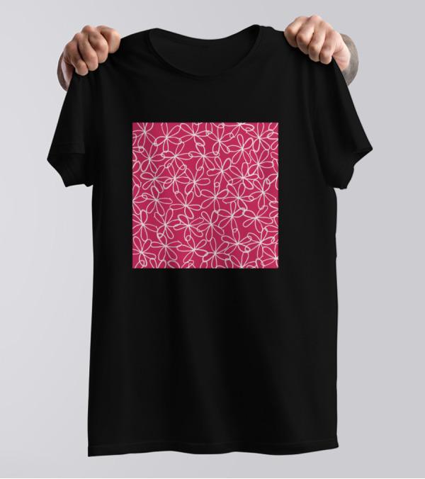 Doodle Daisies Pink Daisy Neck Gaiter T-Shirt