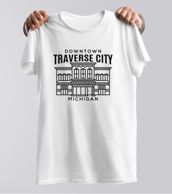 Downtown Traverse City Michigan Historic Architecture T-Shirt