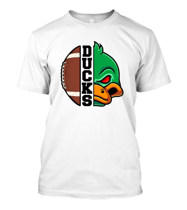 Ducks Football Fierce Mascot And Ball T-Shirt