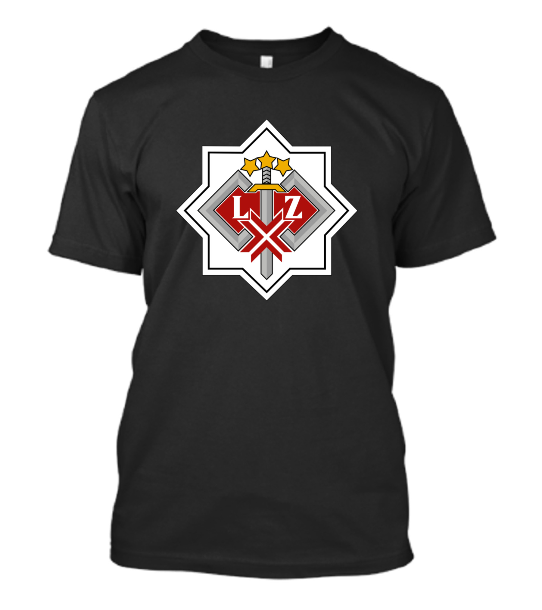 LZ Emblem Of The Latvian National Guard With Sword And Stars T-Shirt
