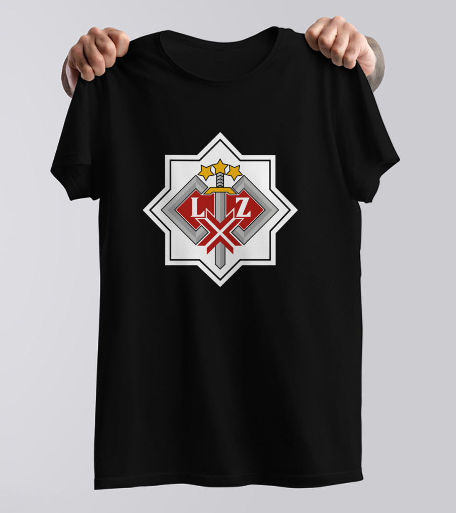LZ Emblem Of The Latvian National Guard With Sword And Stars T-Shirt