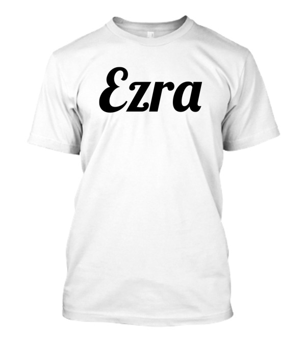 Ezra Bold Script Typography T-Shirt