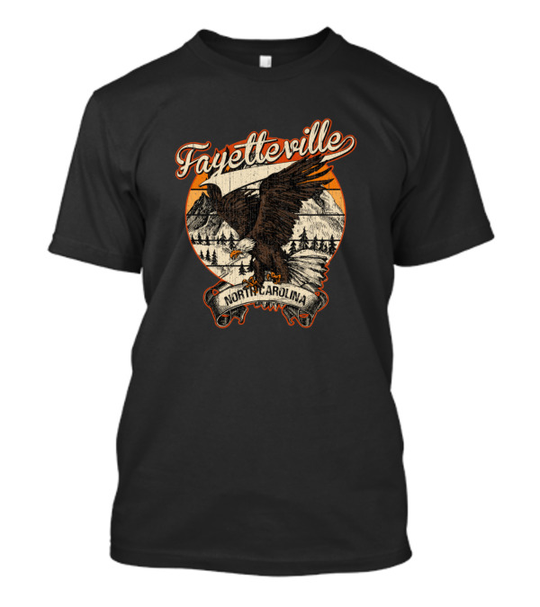 Fayetteville North Carolina Bald Eagle Vintage Emblem T-Shirt