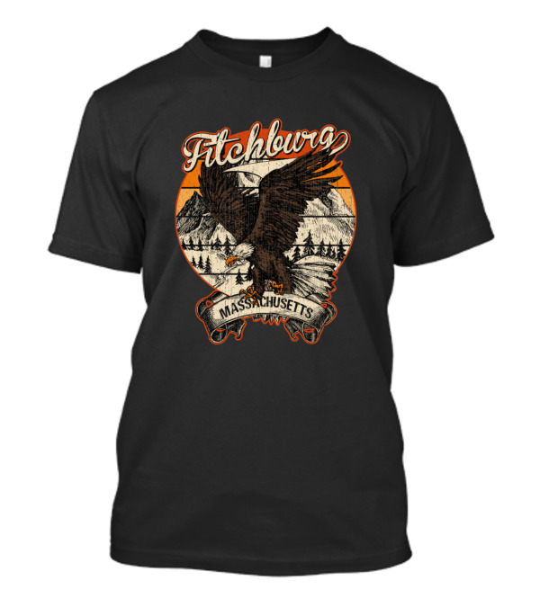 Fitchburg Massachusetts Bald Eagle Scenic Mountain Landscape T-Shirt