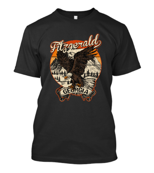 Fitzgerald Georgia Bald Eagle Vintage Aesthetic Retro Wilderness Scene T-Shirt