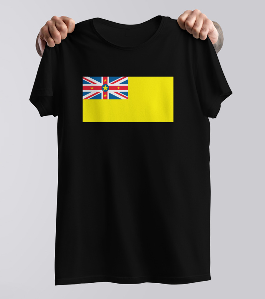 Flag Of Niue Yellow Union Jack Stars Pacific Island T-Shirt