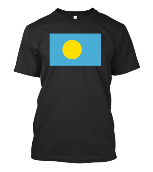 Flag Of Palau National Symbol Blue Yellow Circle T-Shirt