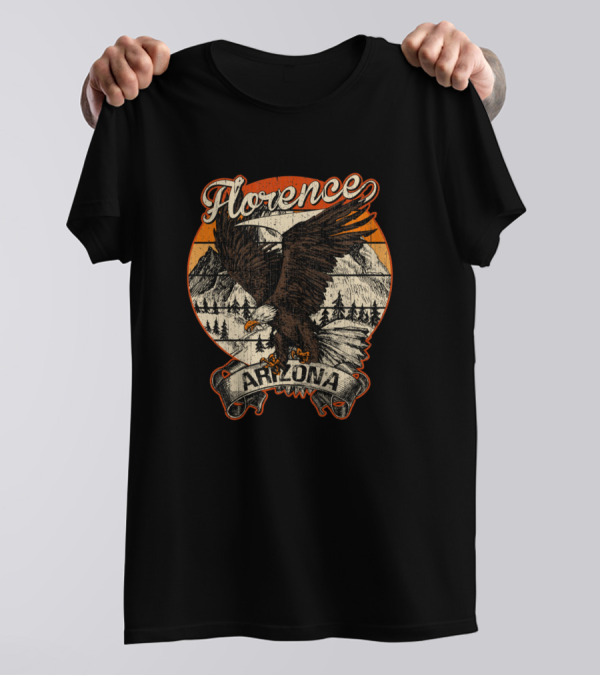 Florence Arizona Bald Eagle Vintage Mountains Aesthetic T-Shirt