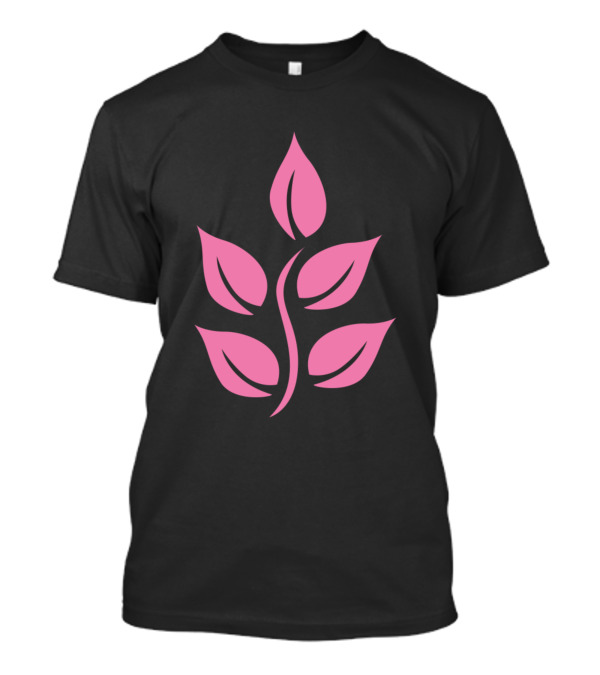 Flower Cute Floral Pink Leaf Motif T-Shirt