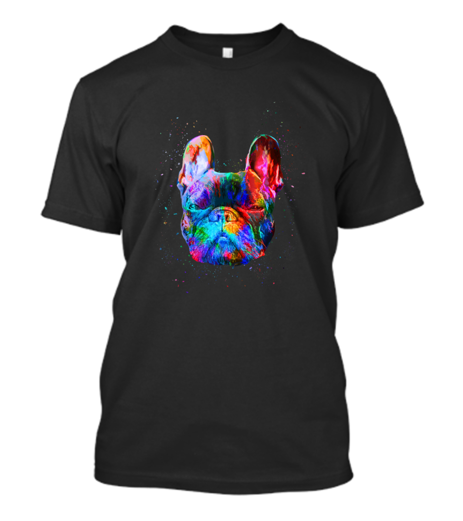 French Bulldog Geometric Color Splash Pop T-Shirt