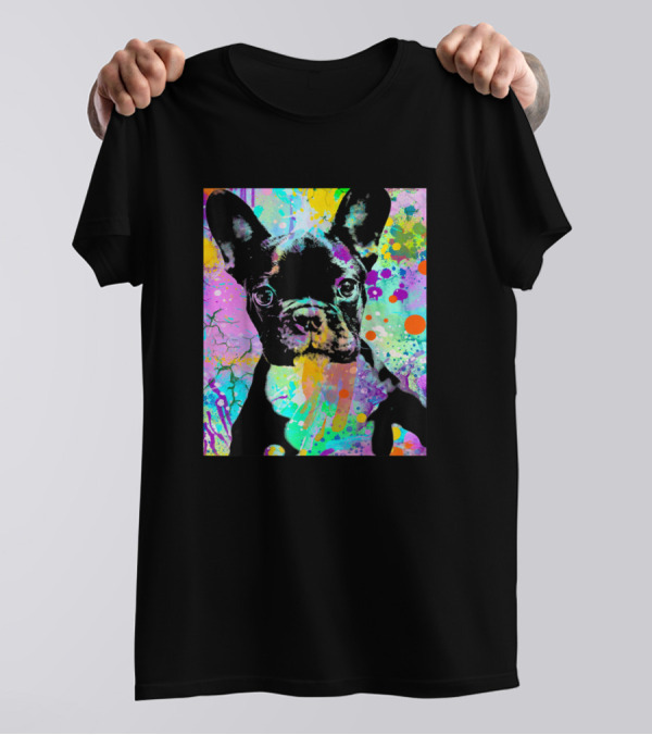 French Bulldog Love Bright Colorful Frenchie Unique T-Shirt