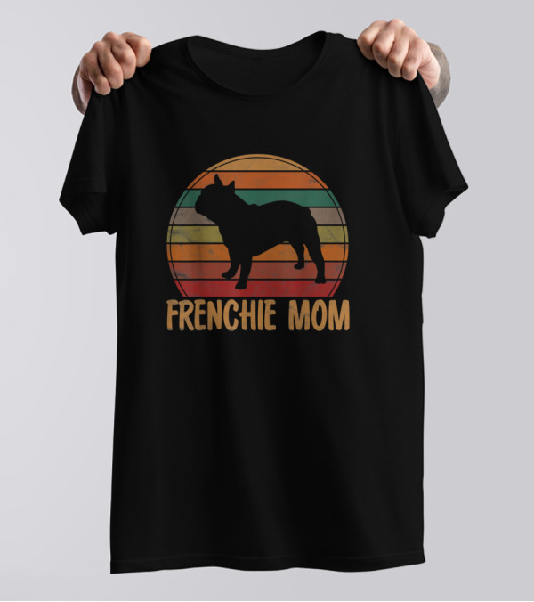 French Bulldog Mom Retro Style Frenchie Mama T-Shirt