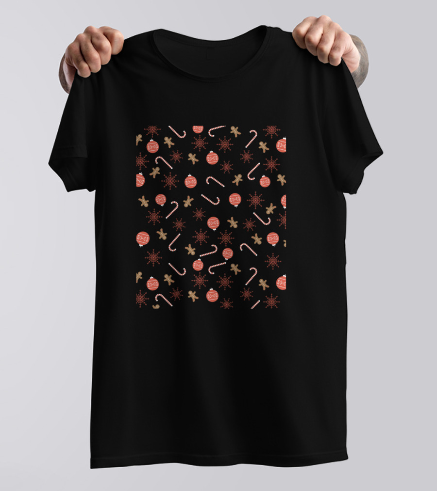 Funny Christmas Gingerbread Candy Cane T-Shirt