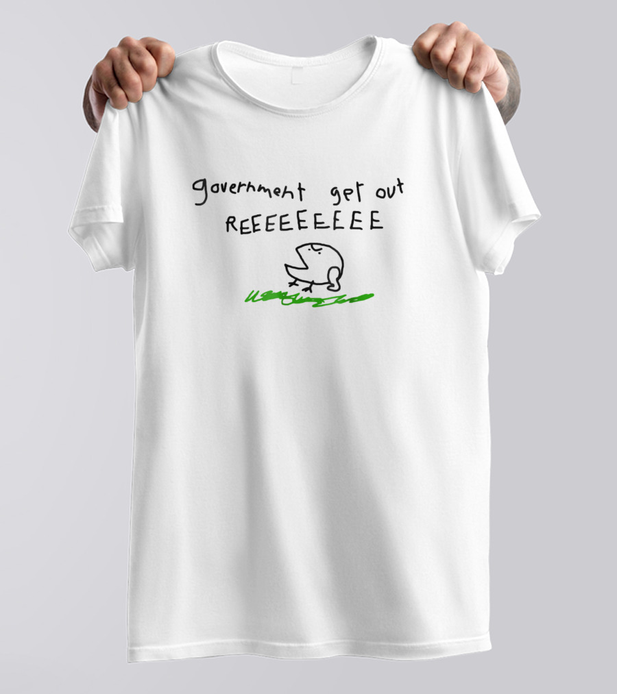 Gadsden Frog Government Get Out REEEEEEEE Flag USA Meme T-Shirt