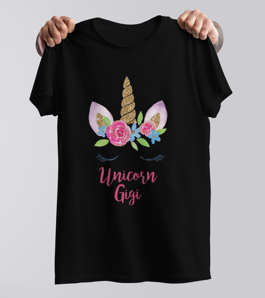 Unicorn Gigi Grandma Cutest Birthday Costume T-Shirt