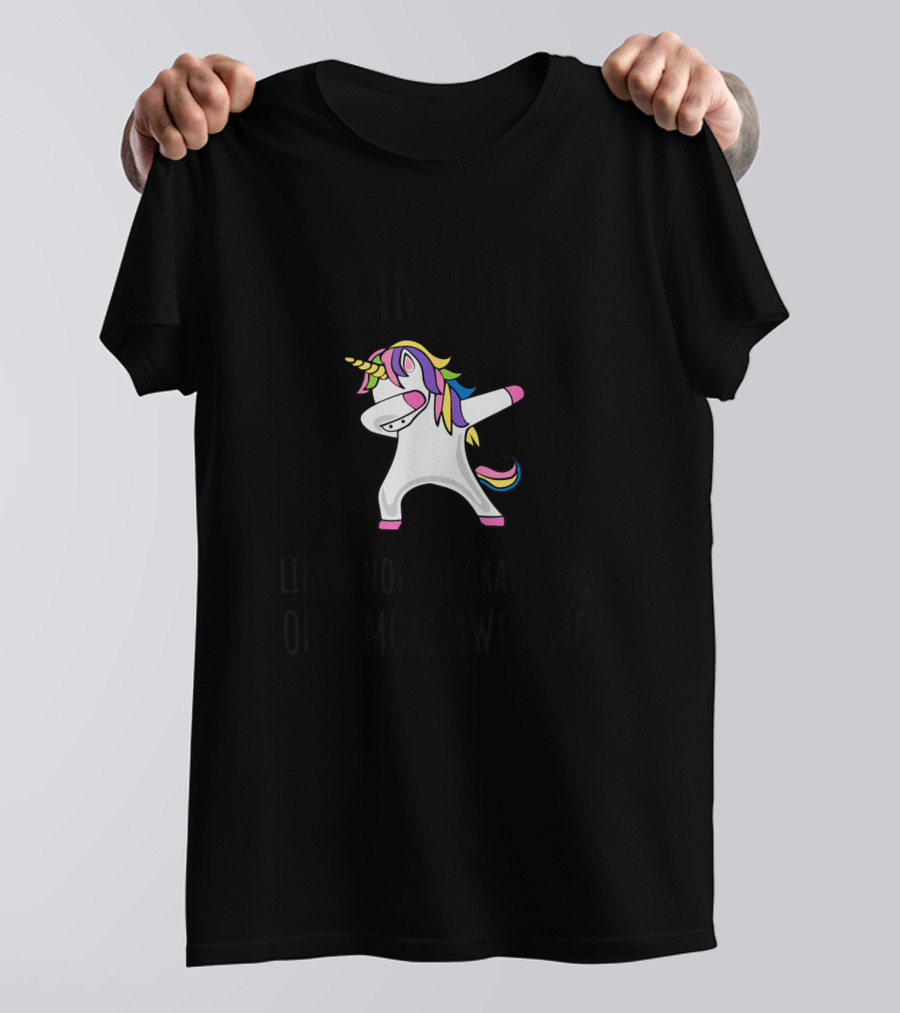 Gramicorn Like A Normal Grandma Only More Awesome Dabbing Unicorn T-Shirt
