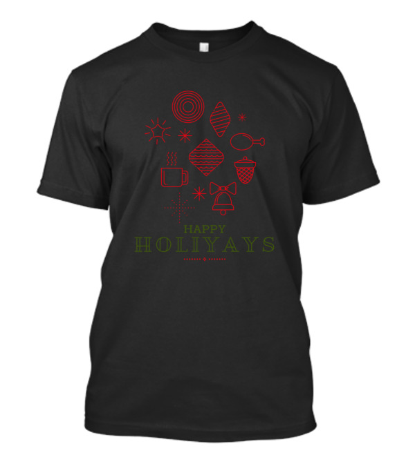 Happy Holiyays Season's Greetings With Holiday Symbols T-Shirt