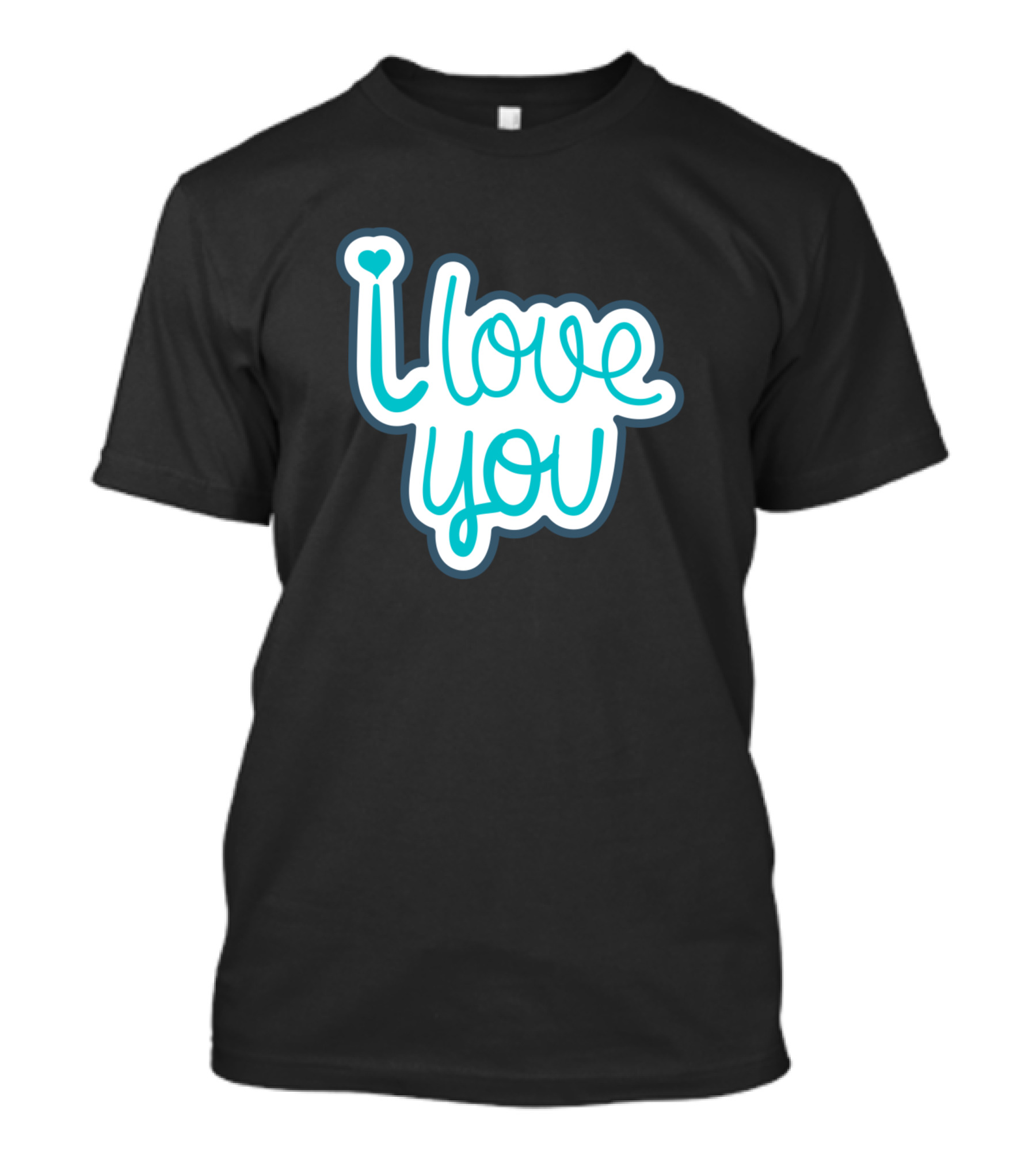 I Love You Heart Dot Handwritten T-Shirt
