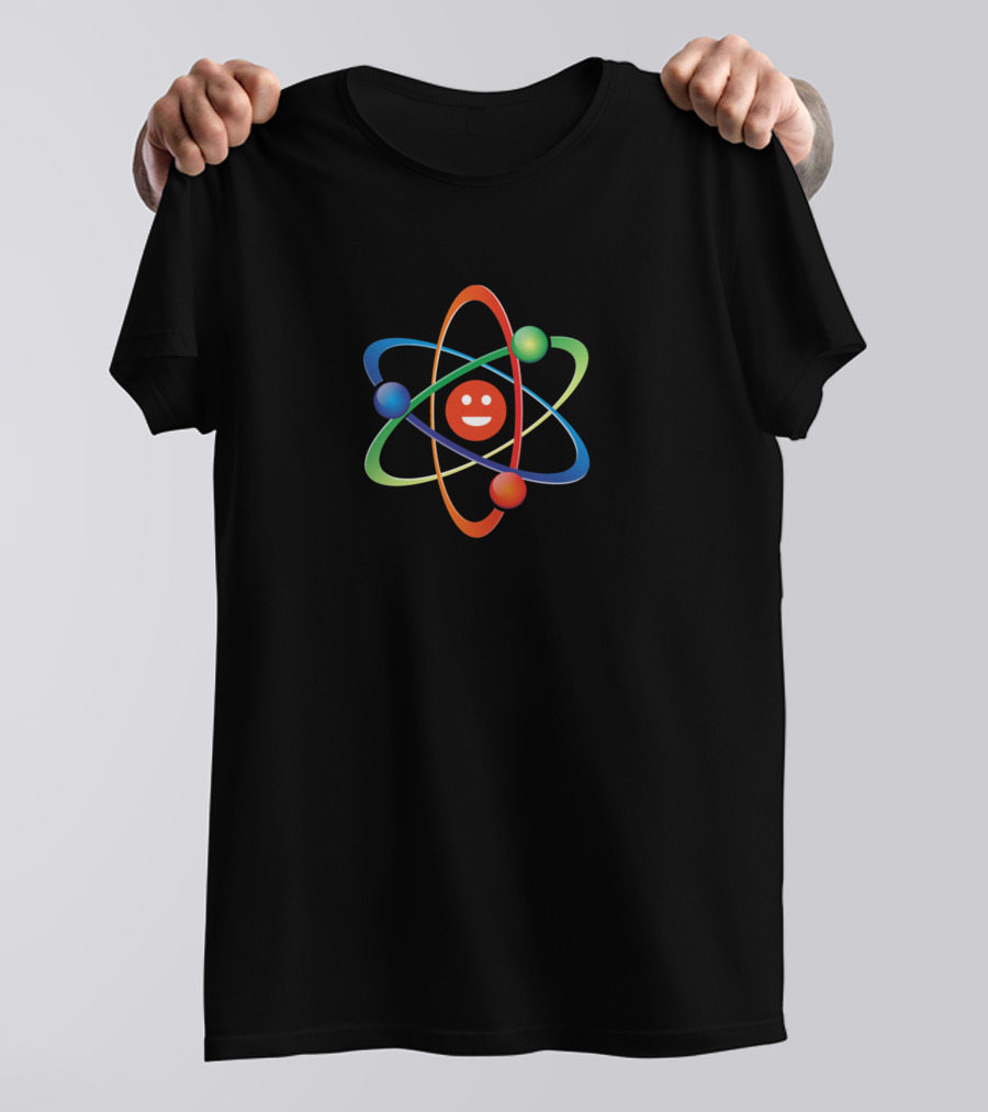 Science Atom Emoji Smiley Face T-Shirt