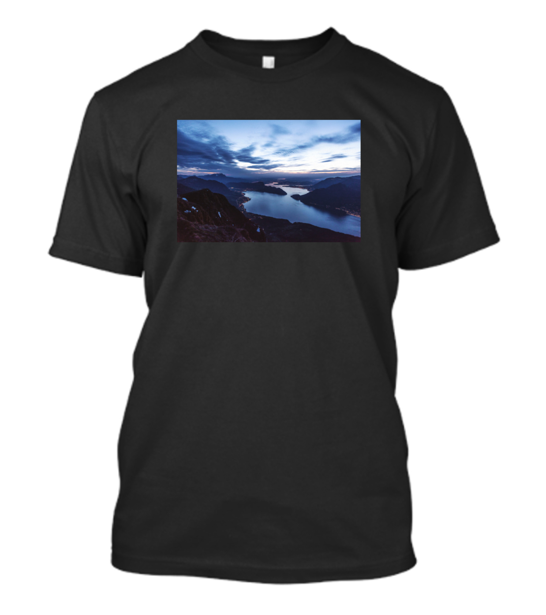 Landscape Outdoor Nature Serial Sky Clouds Scenic Twilight Mountainscape T-Shirt