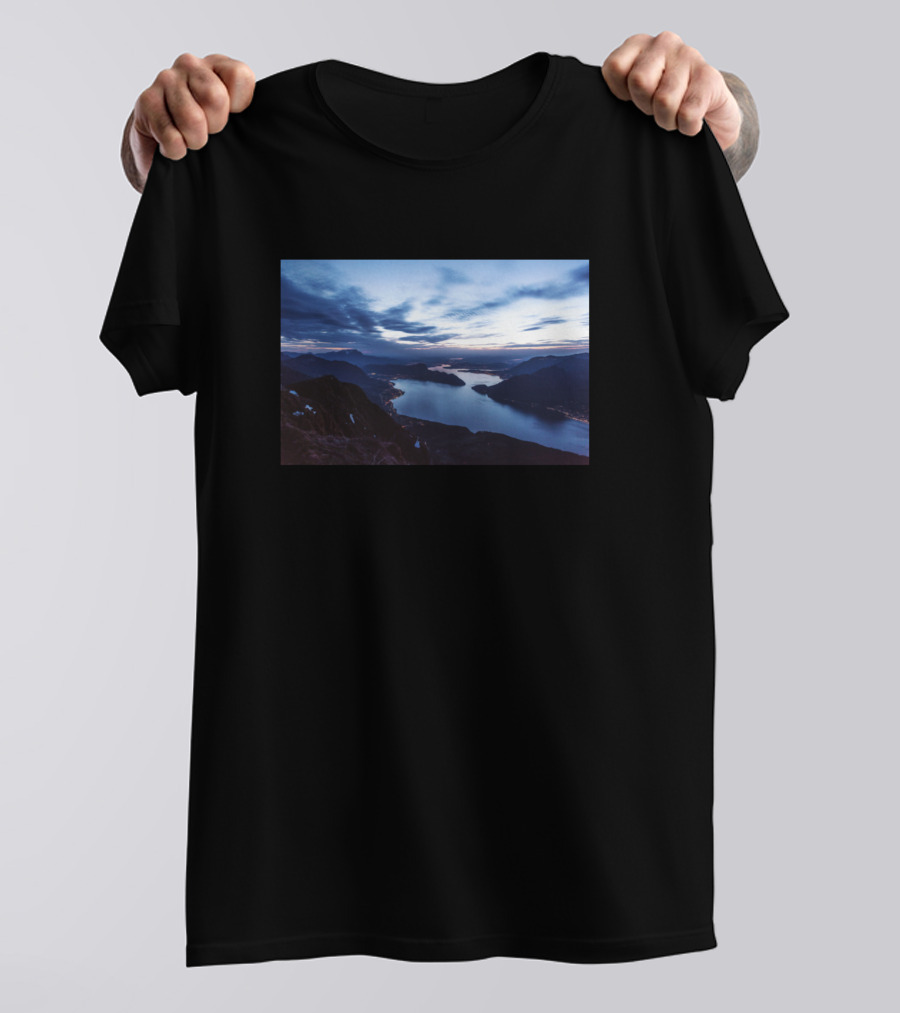 Landscape Outdoor Nature Serial Sky Clouds Scenic Twilight Mountainscape T-Shirt