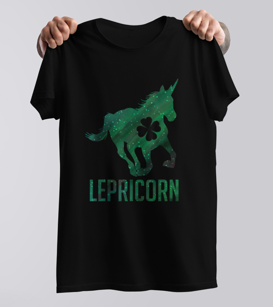 Lepricorn Unicorn With Clover T-Shirt