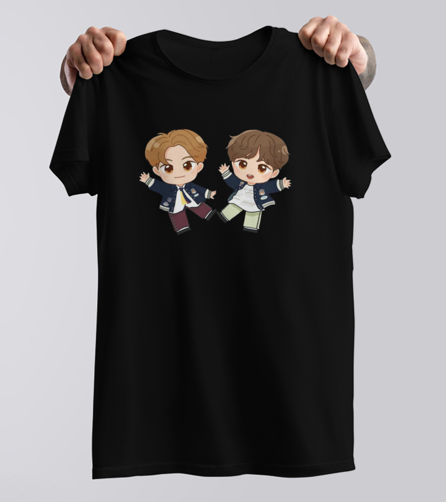 Markhyuck NCT Cartoon Chibi Duo Fan T-Shirt